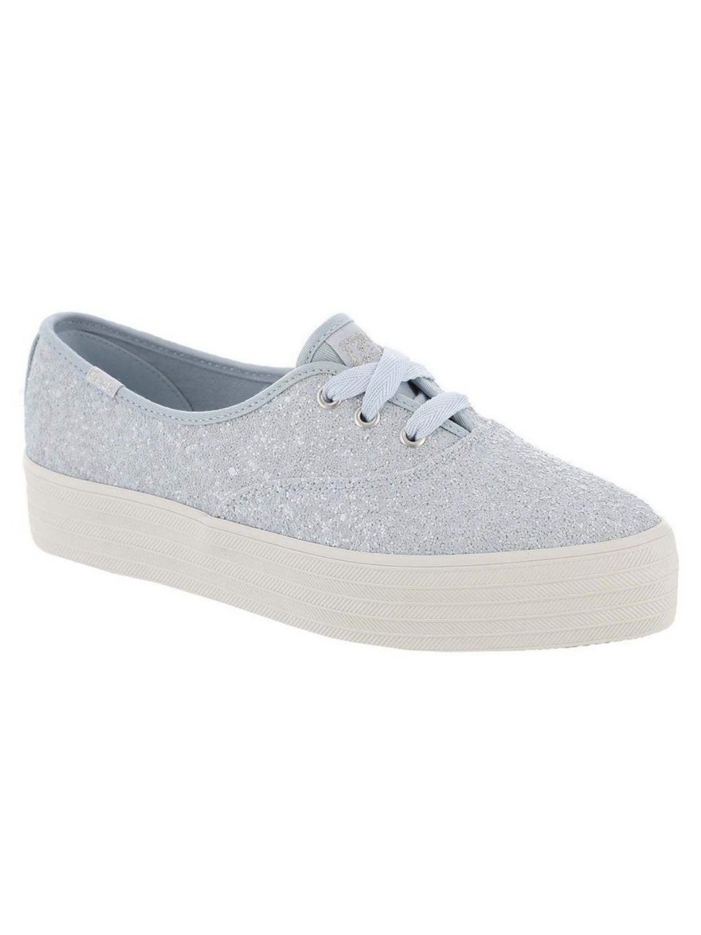 Keds Triple Kick Light‎ Blue Glitter Platform Sneakers WF67727 Size 9 NWOT